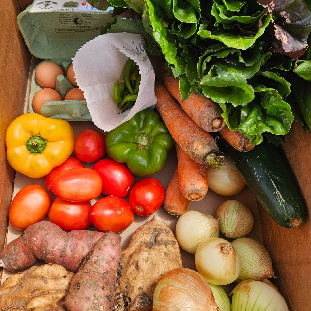 Fresh farm box ready for collection