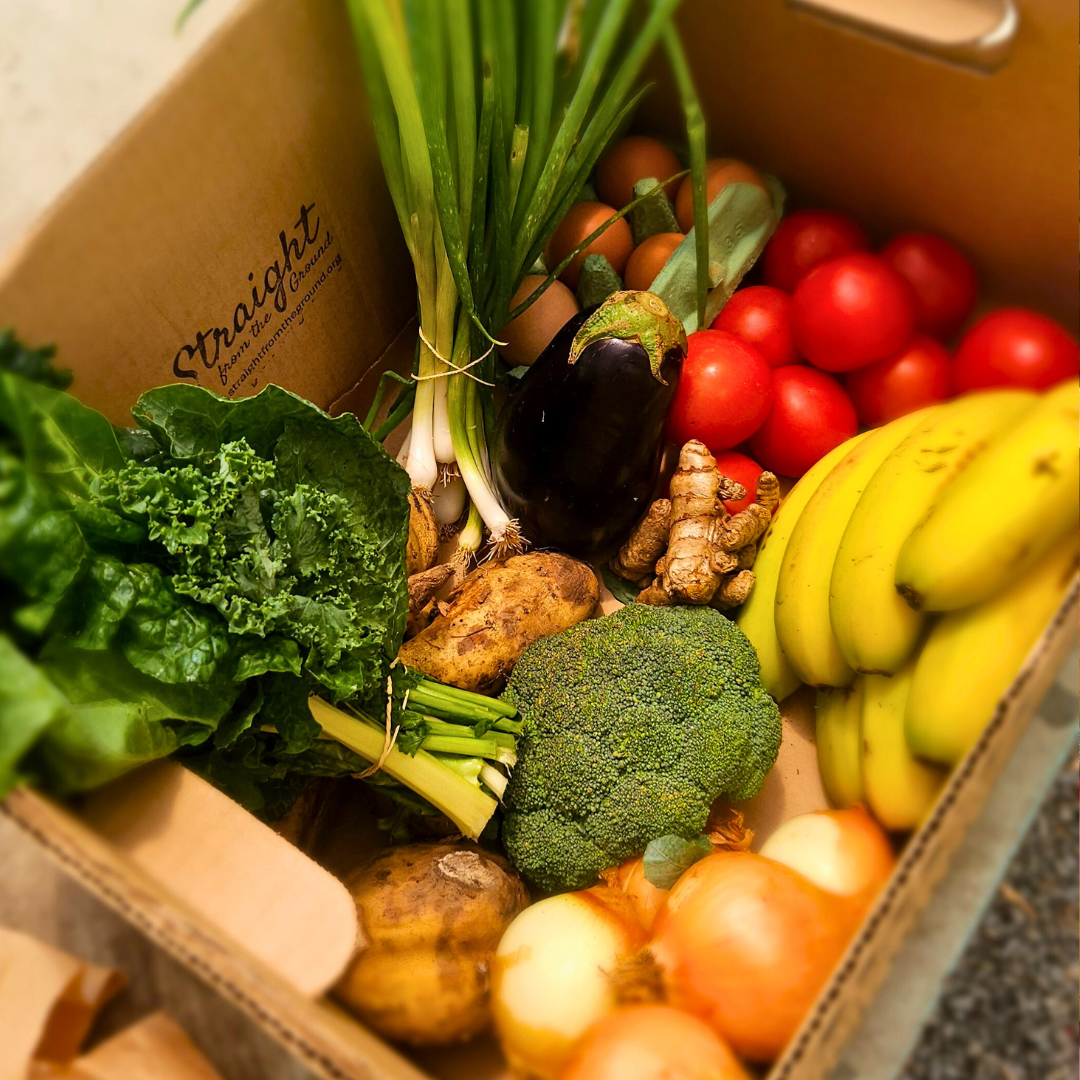 Fresh farm box ready for collection